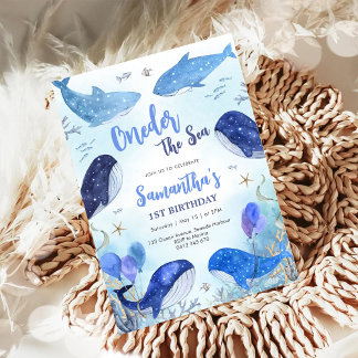 Oneder The Sea 1st Birthday Invitation Einladung