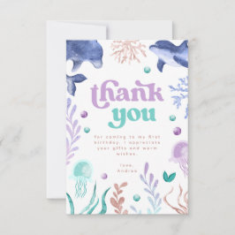 Oneder the Sea Birthday Dankeskarte
