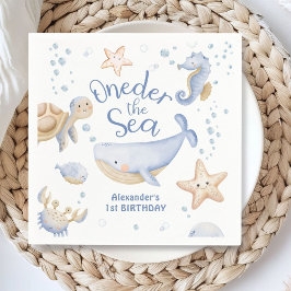 ONEder The Sea! Junge Niedlich Ocean 1. Geburtstag Serviette