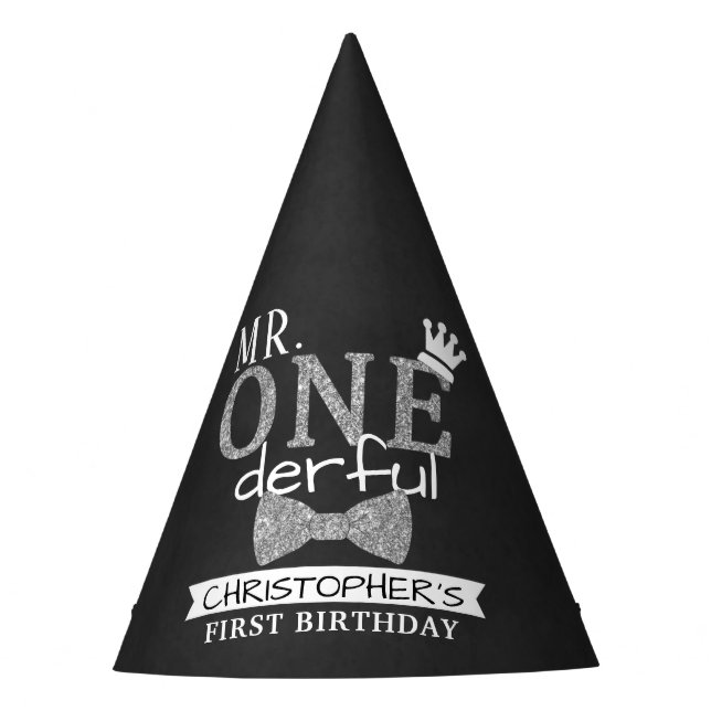 ONEderful 1st Birthday Party Partyhütchen (Vorderseite)