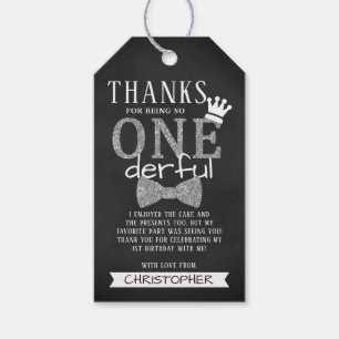 ONEderful 1st Birthday Party Vielen Dank Geschenkanhänger