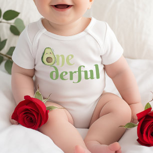 Onederful Avocado 1. Geburtstag Baby Strampler