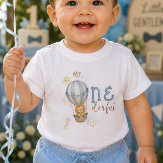 Onederful-Ballon-Erstgeburtstags-T-Shirt für Babyj Baby T-shirt