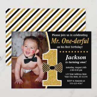 ONEderful Birthday Einladung mit Foto