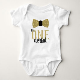 ONEderful Birthday Shirt in Black and Imitats Gold