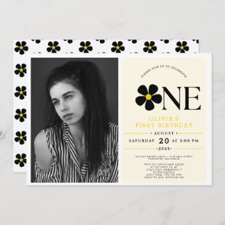 Onederful Floral 1st Birthday Party Einladung