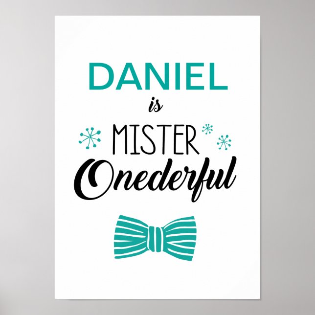Onederful Party Sign Poster (Vorne)
