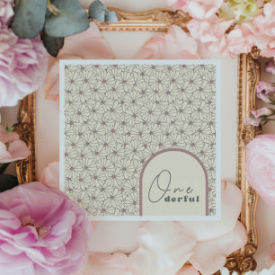 Onederful Retro Daisy Girls 1. Geburtstags-Party Serviette