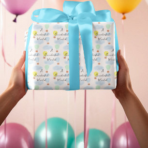 Onederful World Heißluftballon 1. Geburtstag Geschenkpapier