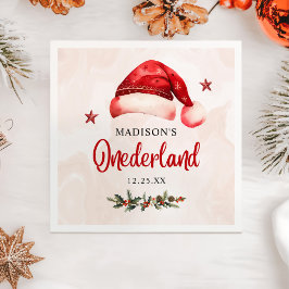 Onederland Weihnachts-Weihnachtsmannmütze 1. Gebur Serviette