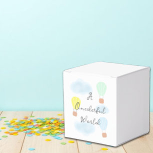 Oneful World Hot Air Ballon 1. Geburtstag Geschenkschachtel