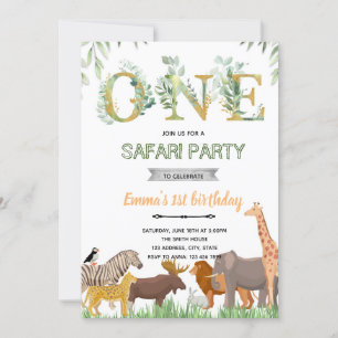 ONEgreenery Zoo-Party-Themen-Einladung Einladung