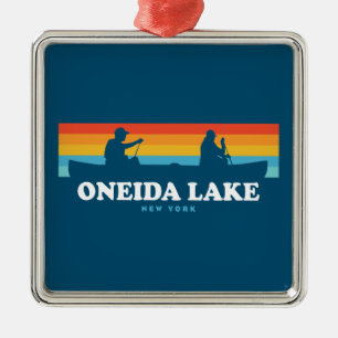 Oneida Lake New York Canoe Ornament Aus Metall