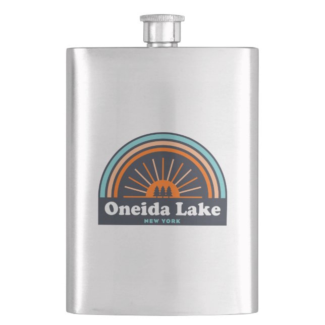 Oneida Lake New York Flachmann (Vorderseite)