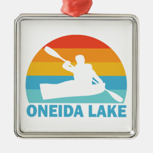 Oneida Lake New York Kayak Ornament Aus Metall