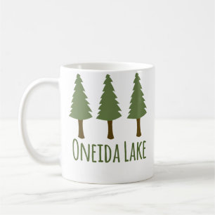 Oneida Lake Rustikales Camping Kiefern Bäume Wald Kaffeetasse