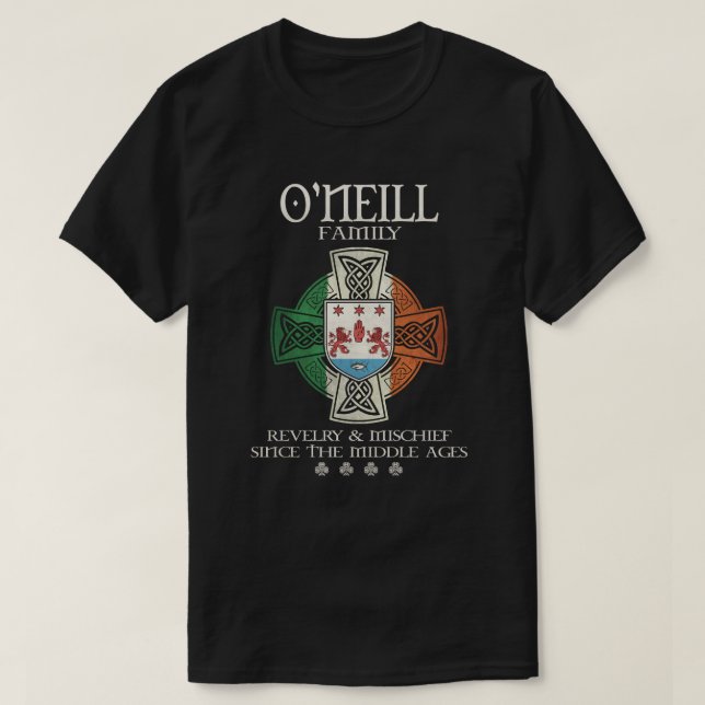 O'Neill Family Ireland Namensschild für irische Fl T-Shirt (Design vorne)