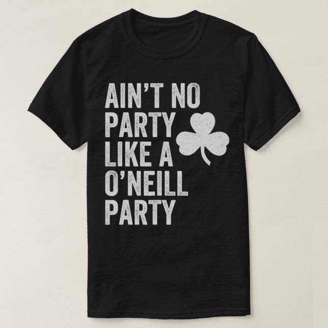 ONeill Nebraska St Patricks Day Kleeblatt Party T-Shirt (Design vorne)