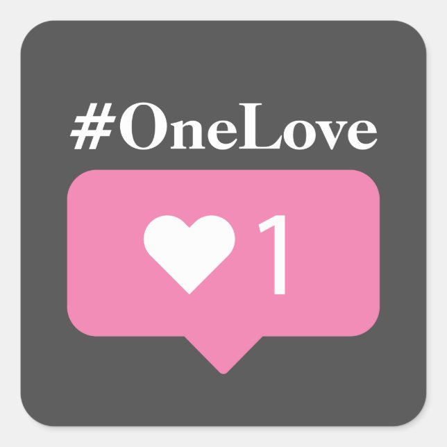 #OneLove Case-Mate iPhone Case Quadratischer Aufkleber (Vorderseite)