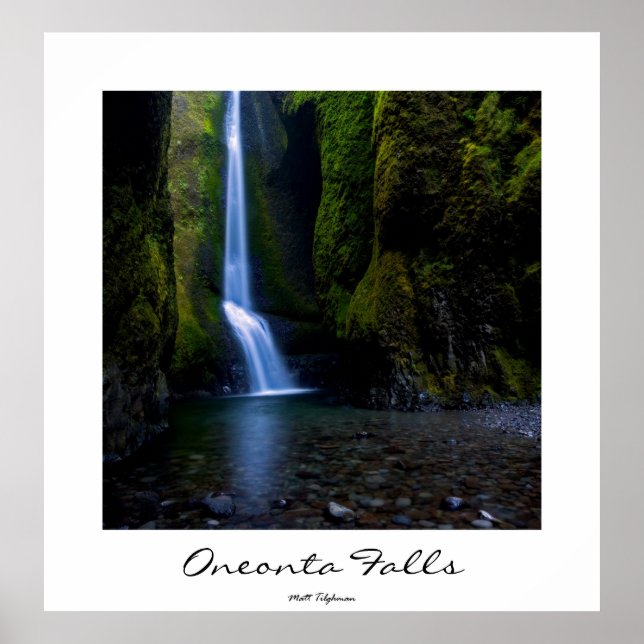 Oneonta Falls in Oregon Poster, anpassbarer Titel Poster (Vorne)
