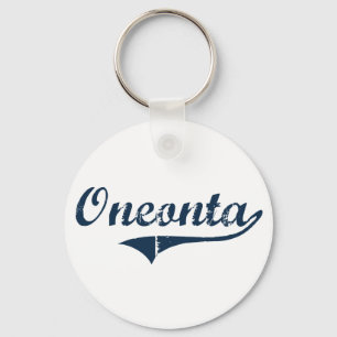 Oneonta New York klassischer Entwurf Schlüsselanhänger