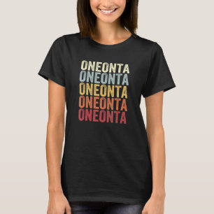 Oneonta New York Oneonta NY Retro Vintager Text T-Shirt