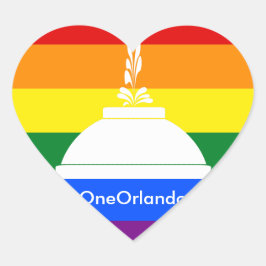 OneOrlando Herz-Aufkleber