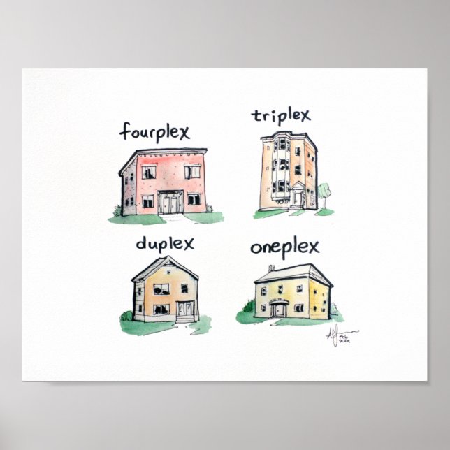 Oneplex Duplex Triplex Fourplex Poster (Vorne)