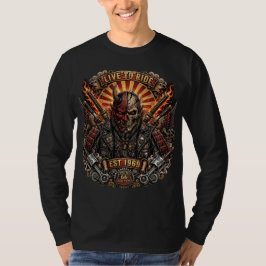 Oni Biker Samurai , Lebe um zu fahren Samurai Oni T-Shirt