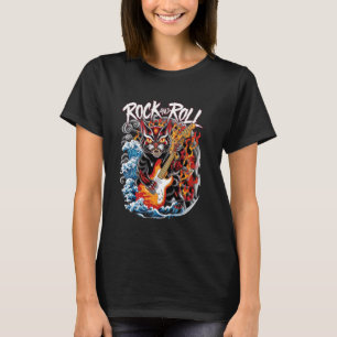 Oni-Dämonen-Felsen-Katze Klassische japanische Sam T-Shirt