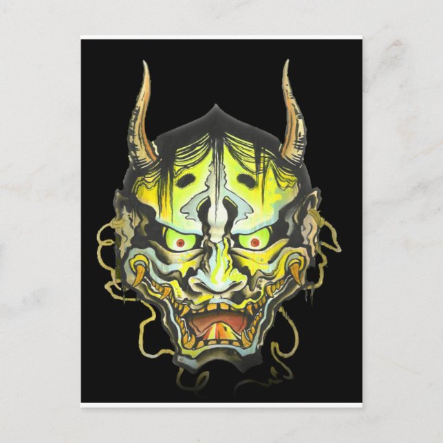 Oni Devil Design Postkarte (Vorderseite)