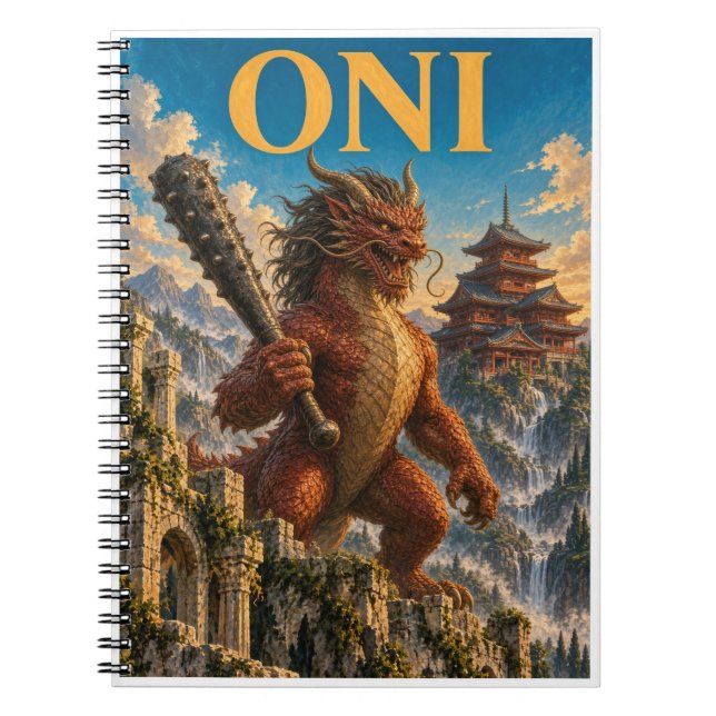 Oni, Gothic Fantasy Monster Notizblock (Vorderseite)