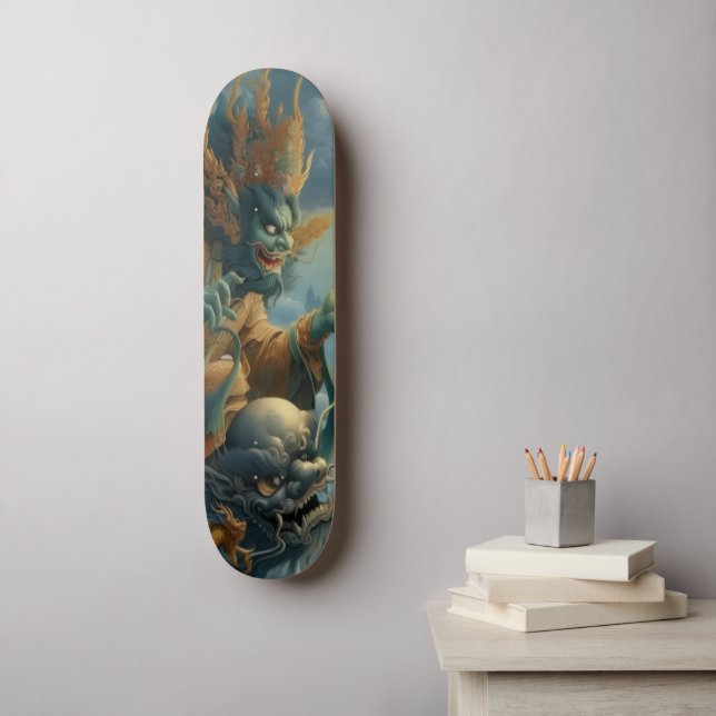 Oni Jinn Skateboard (Wandkunst)