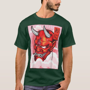 Oni Mask Demon Mask Yokai Kawaii Japanisch Aesthet T-Shirt