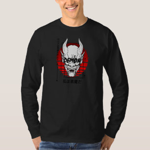 Oni Mask Japanischer Demon Devil Harajuku Ästhetik T-Shirt