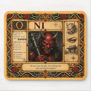 Oni, mittelalterliche Bestiarien-Kunst Mousepad
