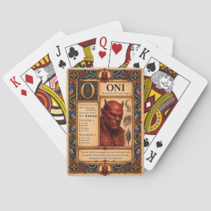 Oni, mittelalterliche Bestiarien-Kunst Spielkarten