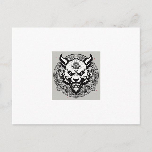 Oni Panda Essence Logo-T-Shirt Postkarte (Vorderseite)