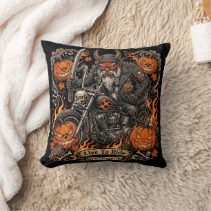 Oni-Samurai-Biker-Halloween-Kissen - Live To Ride  Kissen