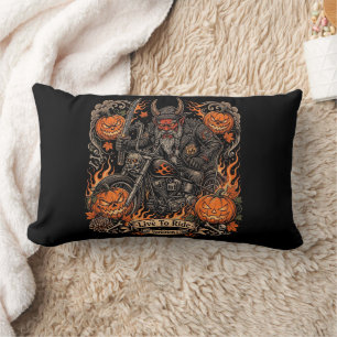 Oni Samurai Biker Halloween Lendenkissen