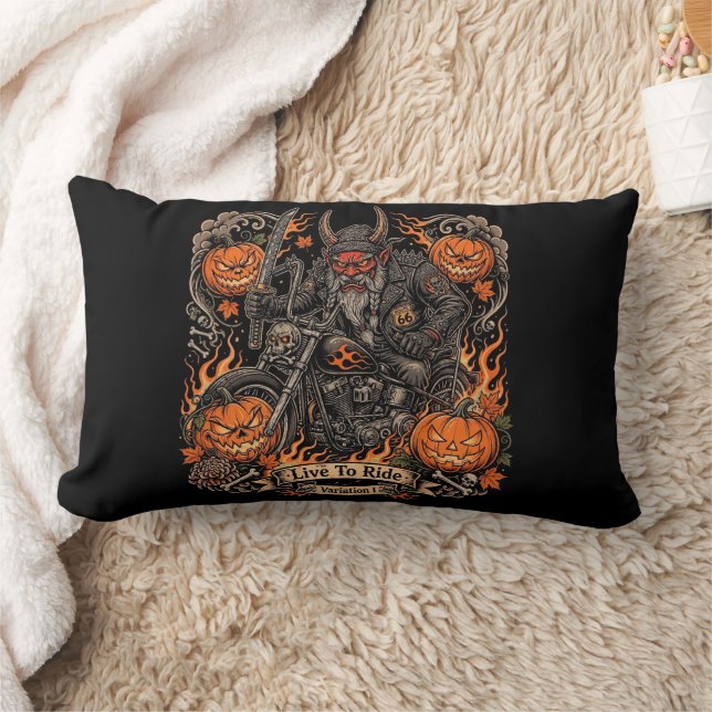 Oni Samurai Biker Halloween  Lendenkissen (Decke)