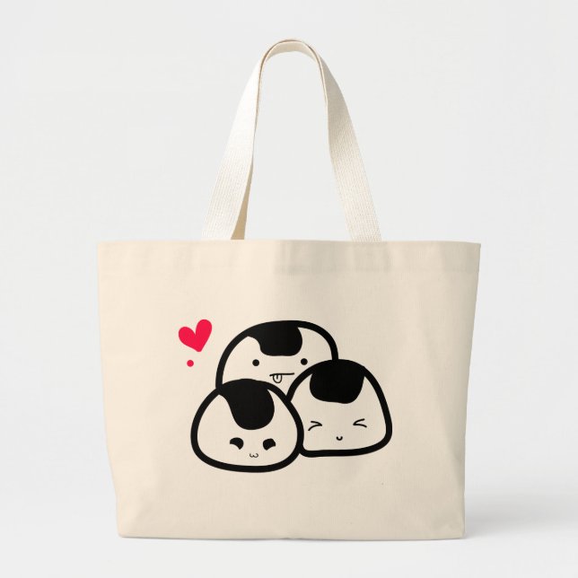 onigiri Freunde Jumbo Stoffbeutel (Vorne)