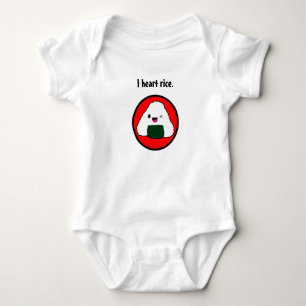 Onigiri I Herz-Reisentwurf Baby Strampler