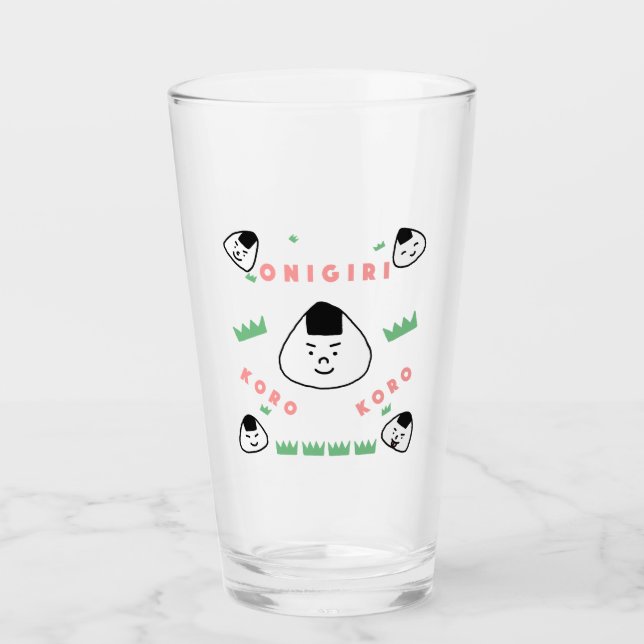 Onigiri Koro Koro (die Rolling Rice Balls) Glas (Vorderseite)