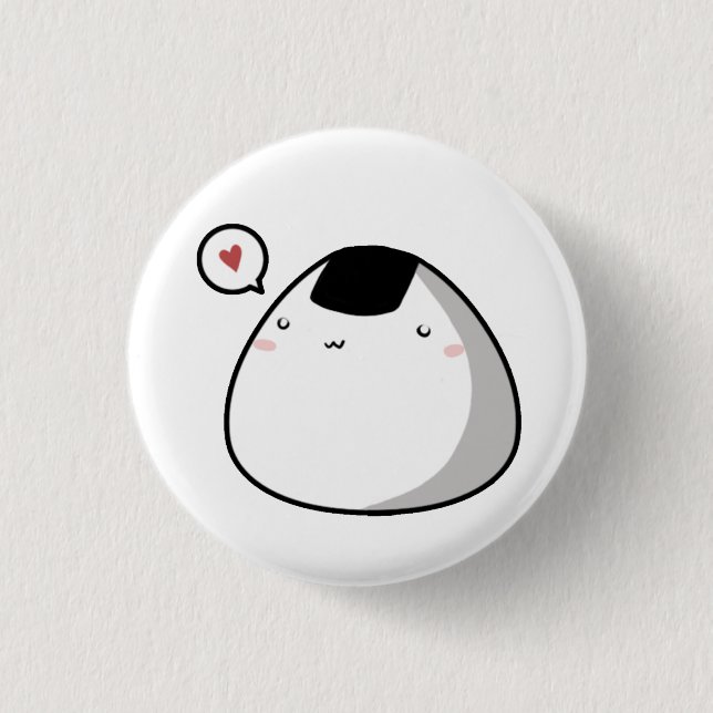 Onigiri Liebe Button (Vorderseite)