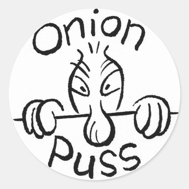 Onion Puss war hier - Aufkleber (Vorderseite)