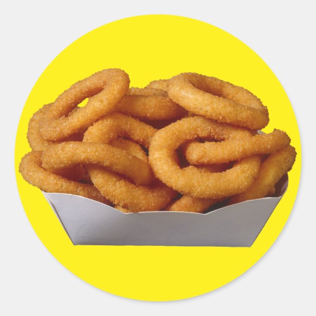 Onion Rings Runder Aufkleber (Vorderseite)
