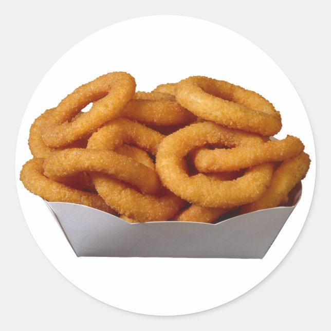 Onion Rings Runder Aufkleber (Vorderseite)