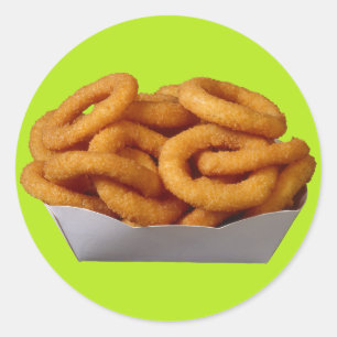 Onion Rings Runder Aufkleber