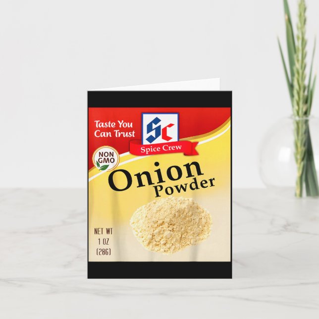 Onion Wder Holiday Condiment Sce Costumes Group Ma Karte (Vorderseite)